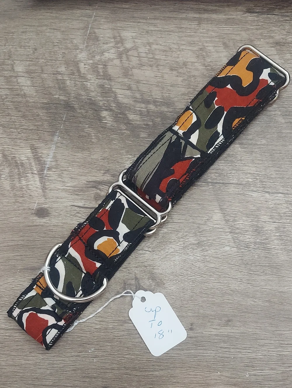 Retro Mid-Century Abstract Handmade Custom Martingale Dog Collar 1.5